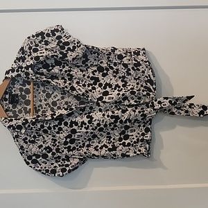 Mickey cropped button up
